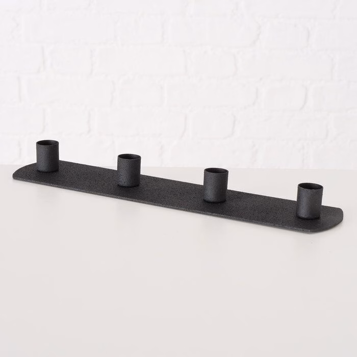 Kerzenleuchter Pleyra schwarz matt 30cm