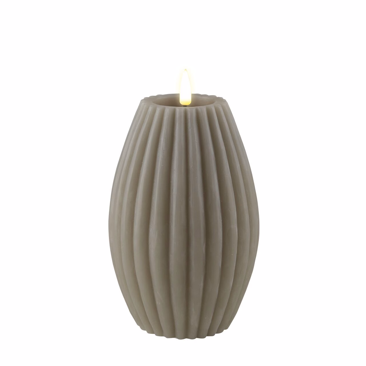 RF-R-0004 Stumpenkerze LED Sand gerillt 10 x 15cm