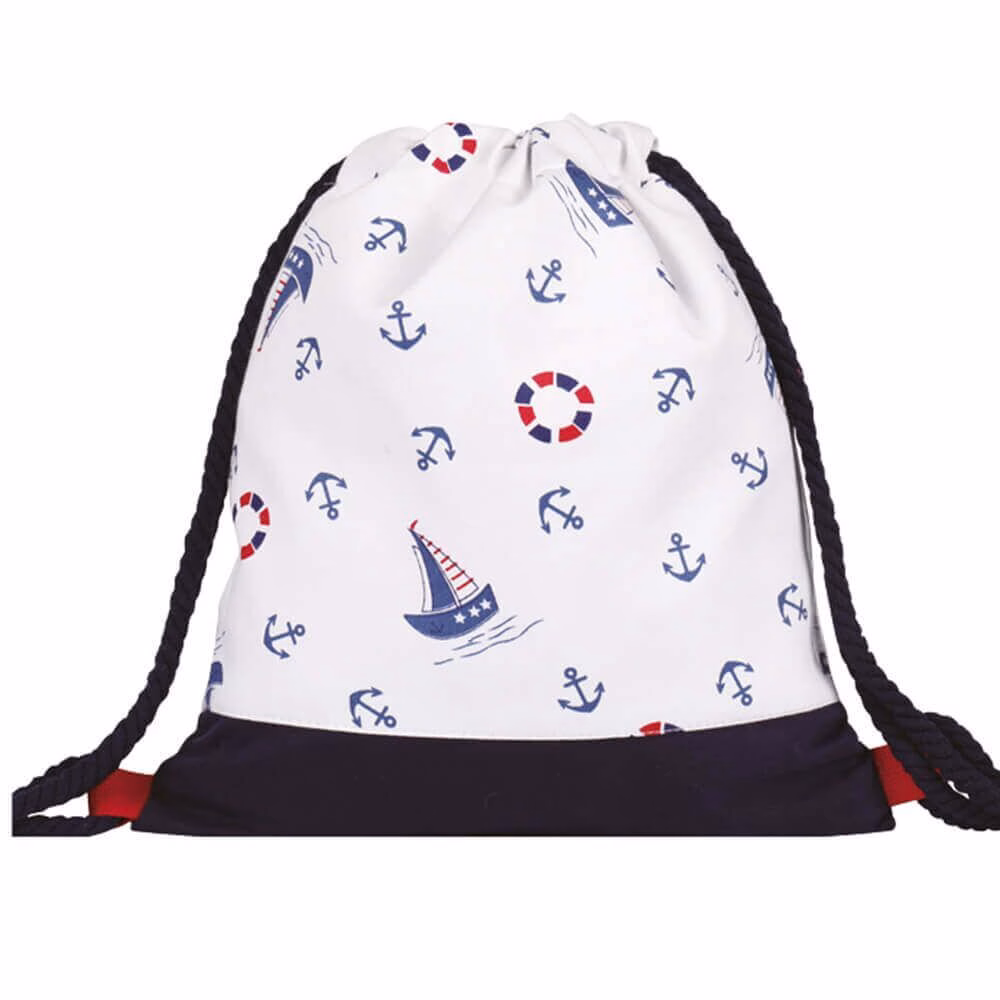 225-008 Kinder Turnbeutel 225-008 (White Navy Anker)