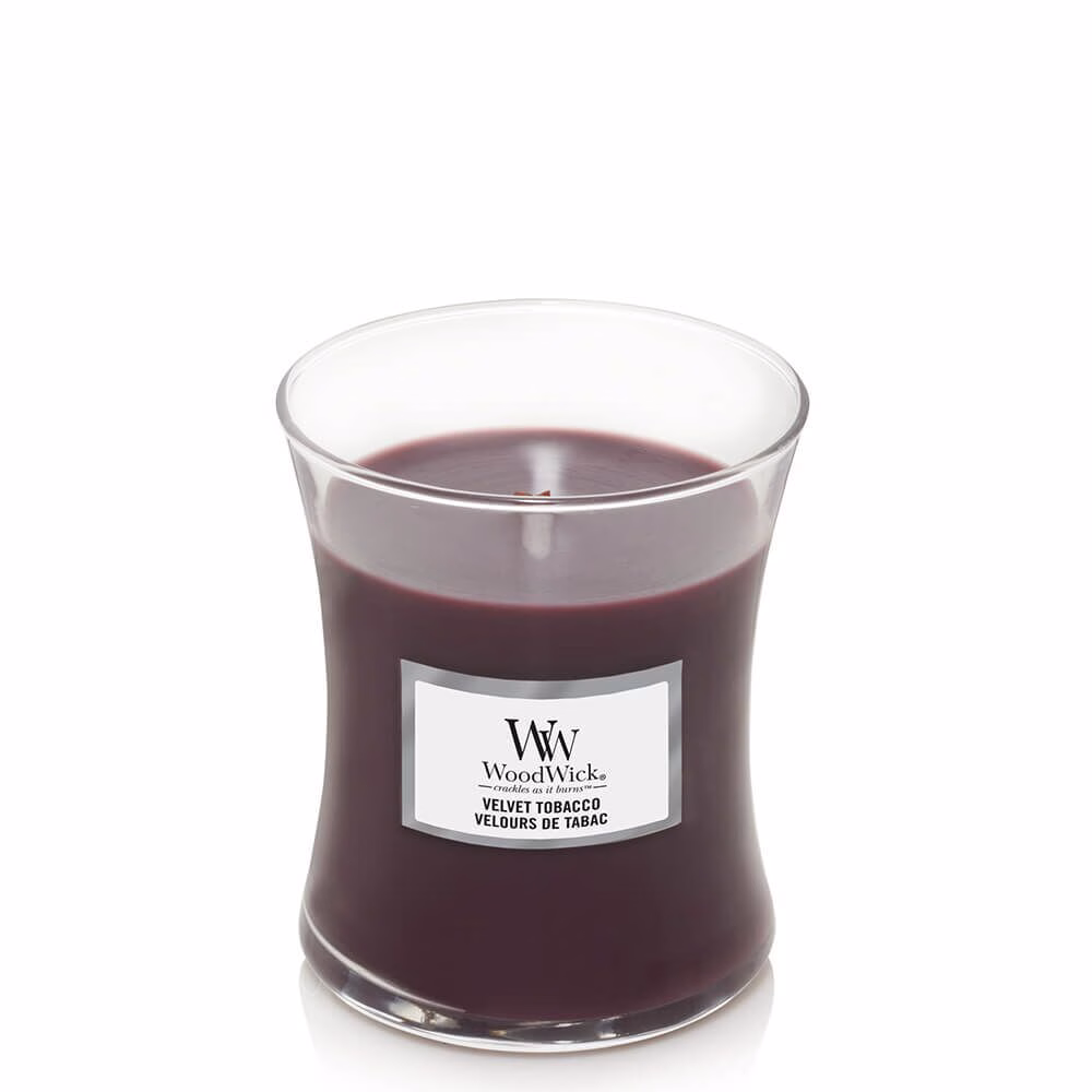 1666264E_1 Velvet Tobacco 275g von Woodwick offen