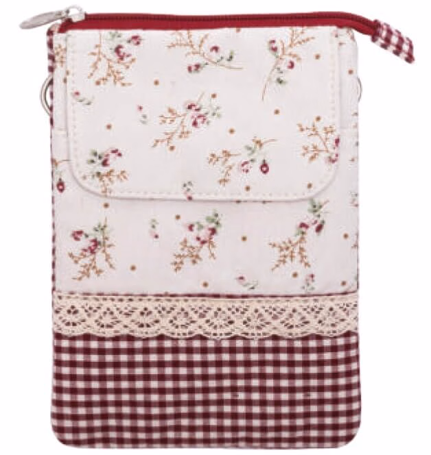 Patchwork Handtasche Umhängetasche (Berry White 097)