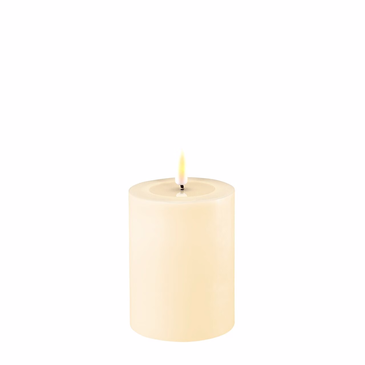 2021-RF-0108 Stumpenkerze LED creme 7,5 x 10cm