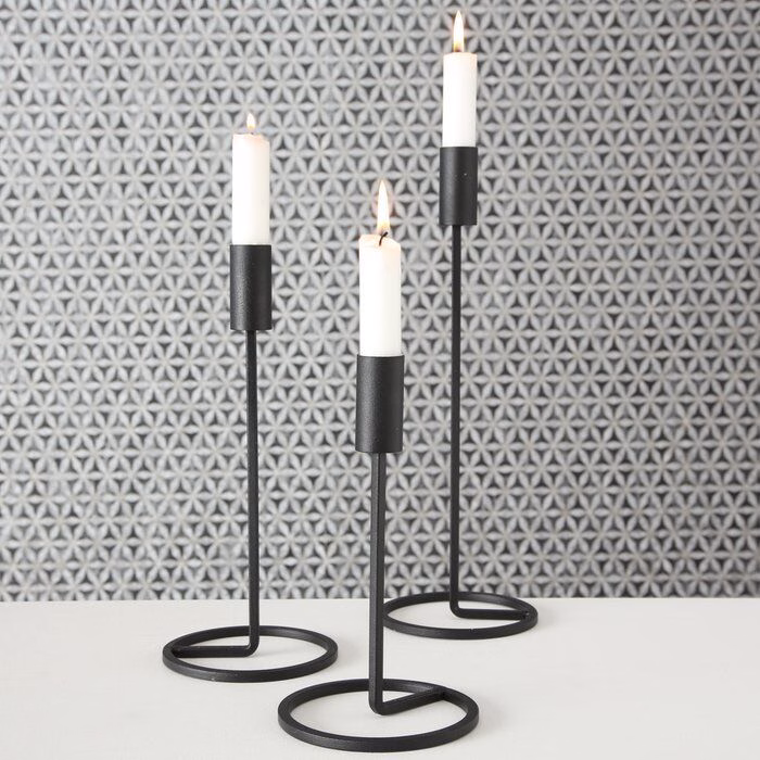 Kerzenleuchter-Set Fio schwarz