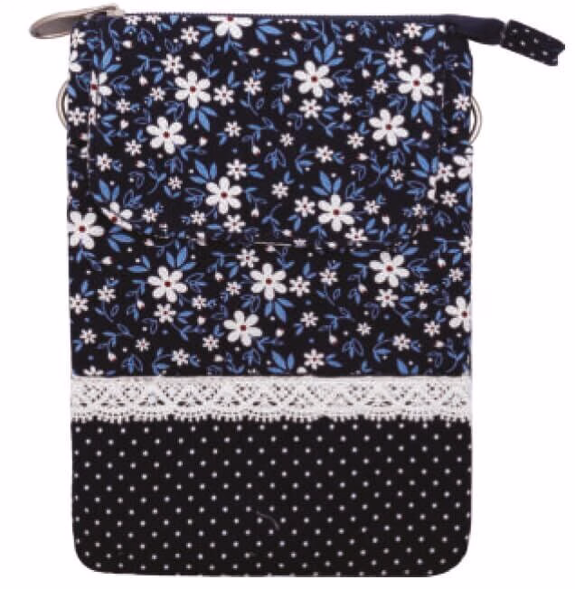 Patchwork Handtasche Umhängetasche (Multi Blue 089)