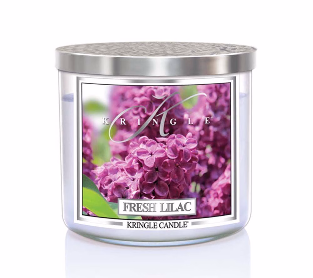 kringle_candle_fresh_lilac_silver_lid_american_heritage Fresh Lilac 396g Tumbler 3-Docht