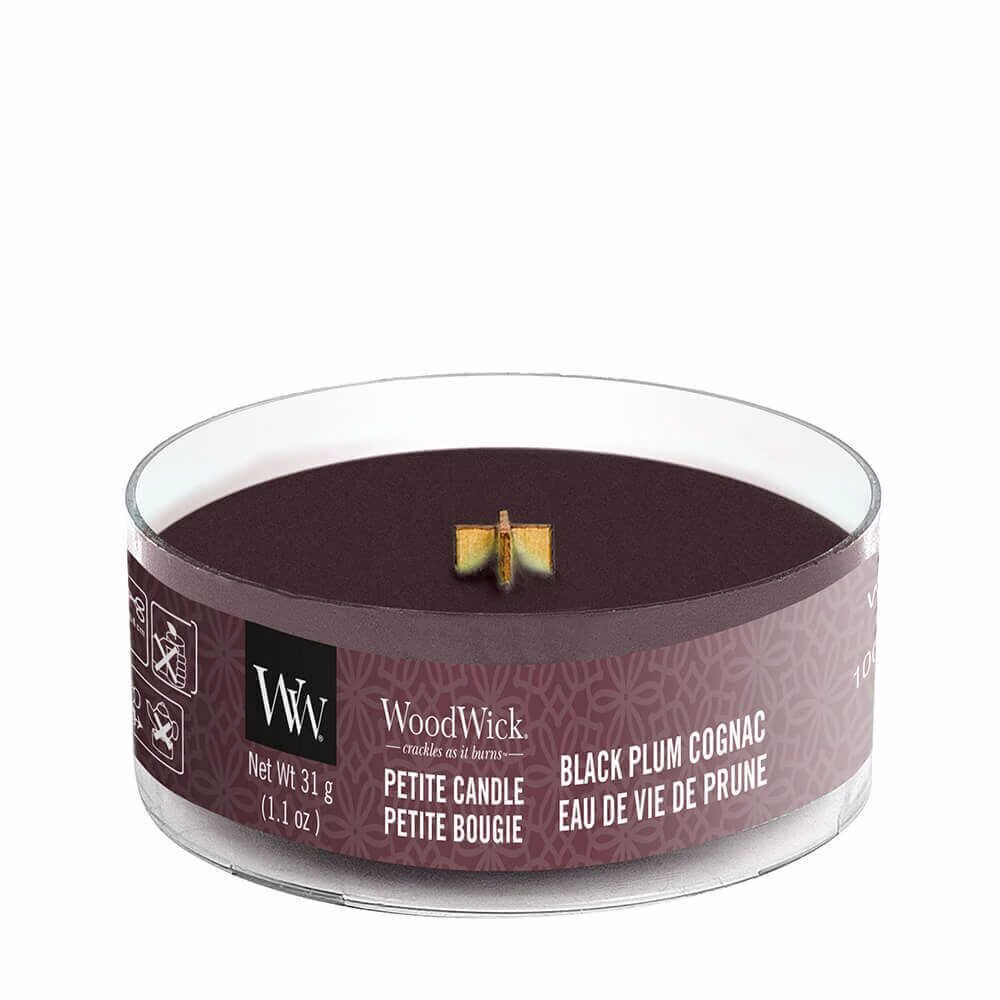 Black Plum Gognac Petite Candle 31g von Woodwick
