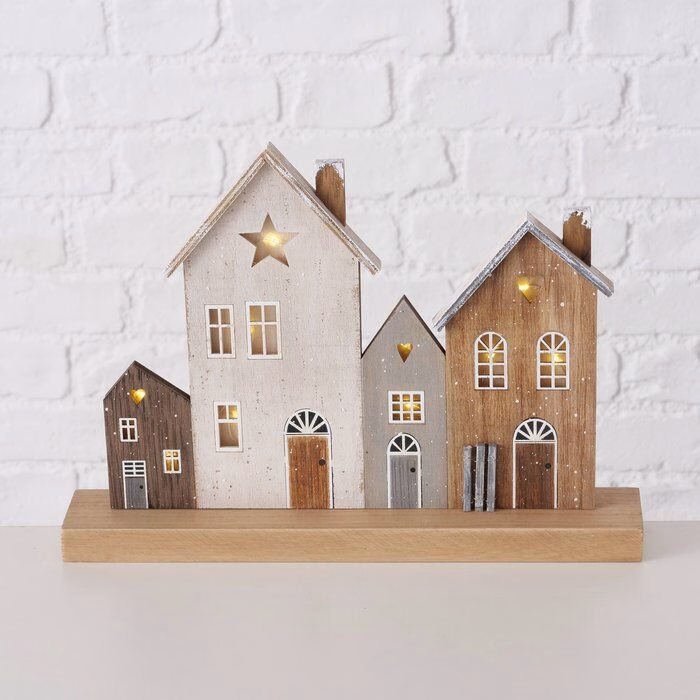 Dekoaufsteller Houses LED Variante 2