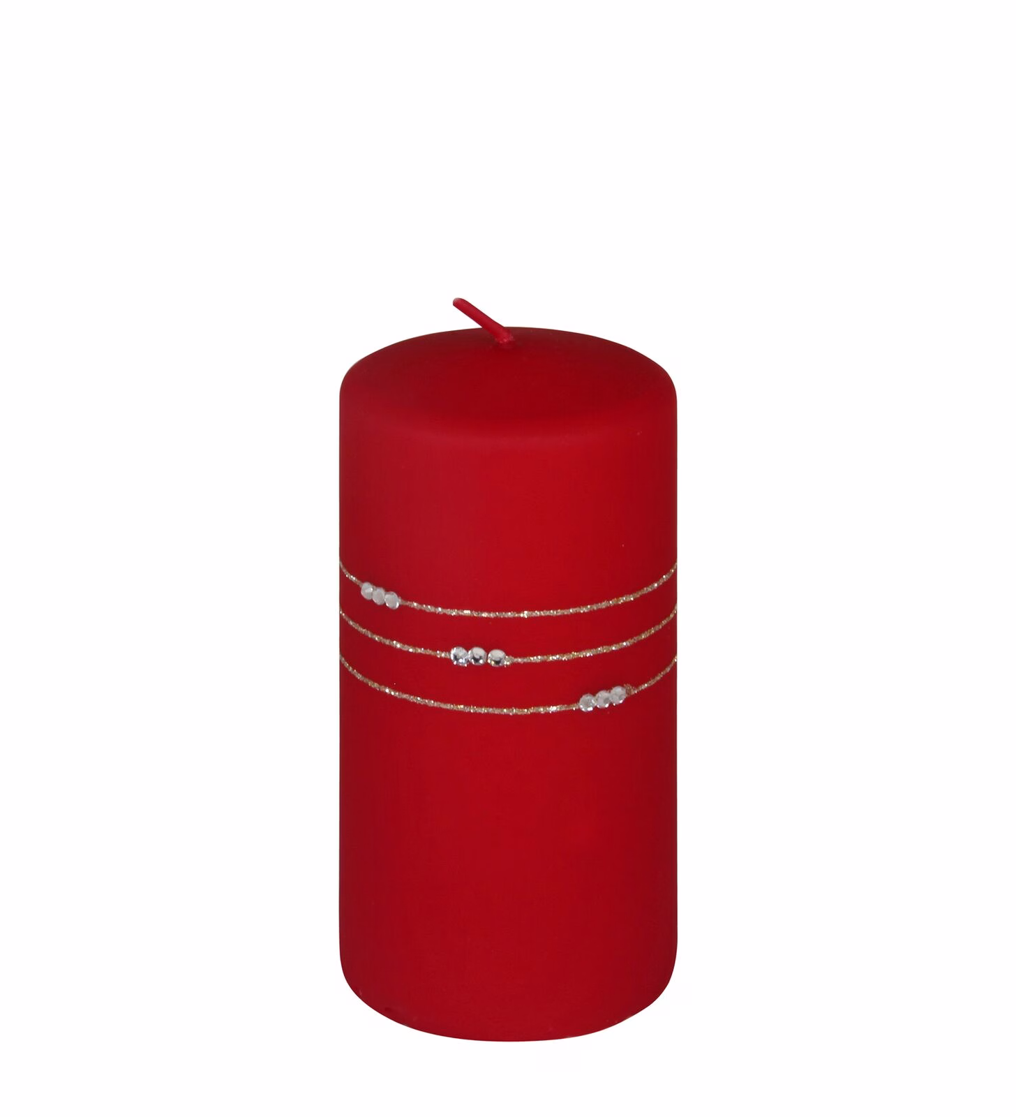 1260001340 Stumpenkerze Kolia rot 14cm