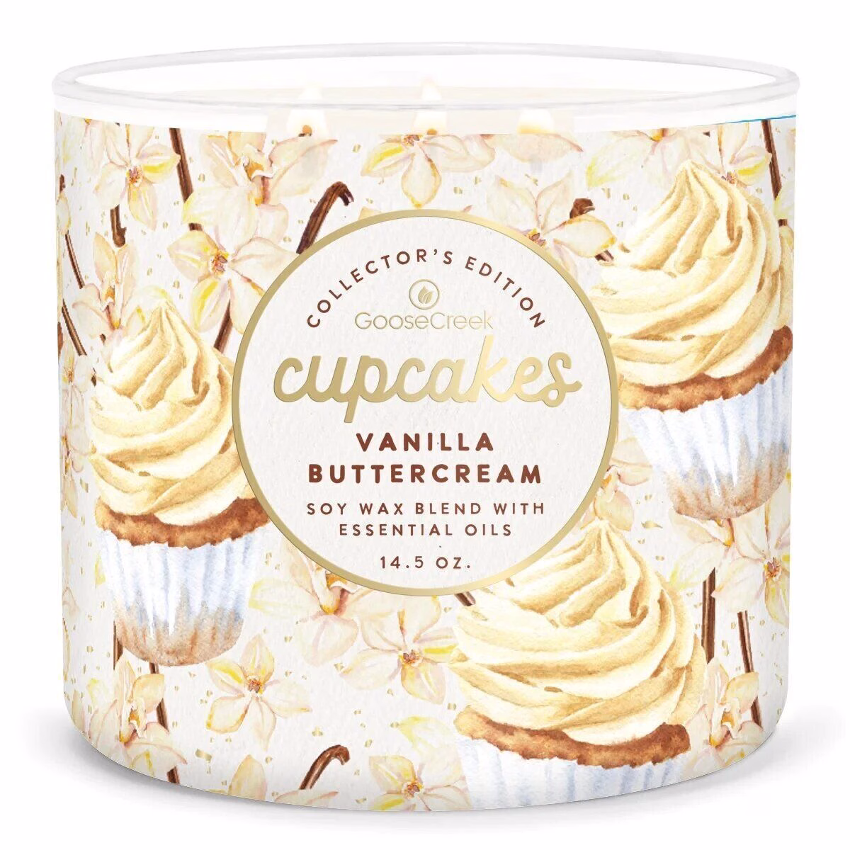 vanilla-buttercream-cupcake-3-docht-kerze-411g Vanilla Buttercream Cupcake 411g (3-Docht)