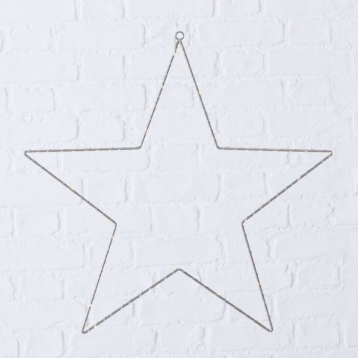 Einzelbild-Q86-XOka-large Leuchtstern Elvira 50cm LED silber