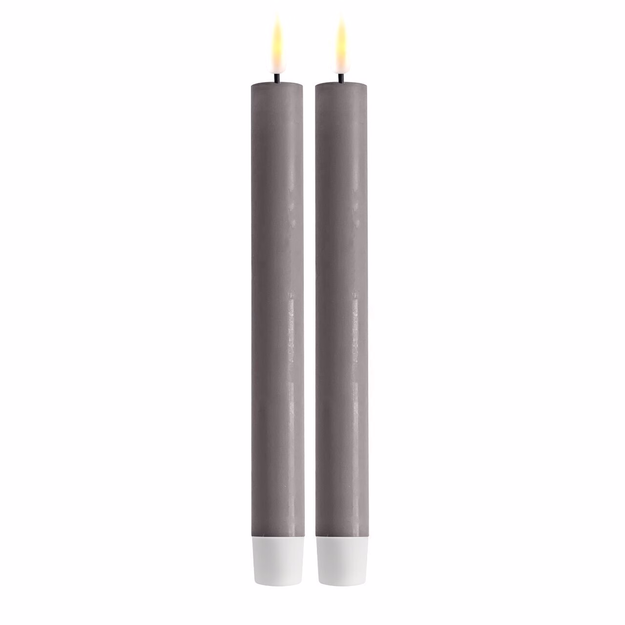 Stabkerze LED 24 cm grau 2 Stück