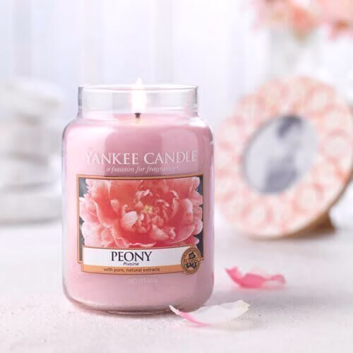 Peony-single-lit_10315 Yankee Candle Peony 623g
