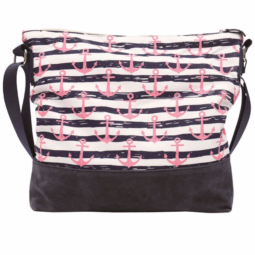 224-008 Umhängetasche 008 (Anker Rosa Navy)