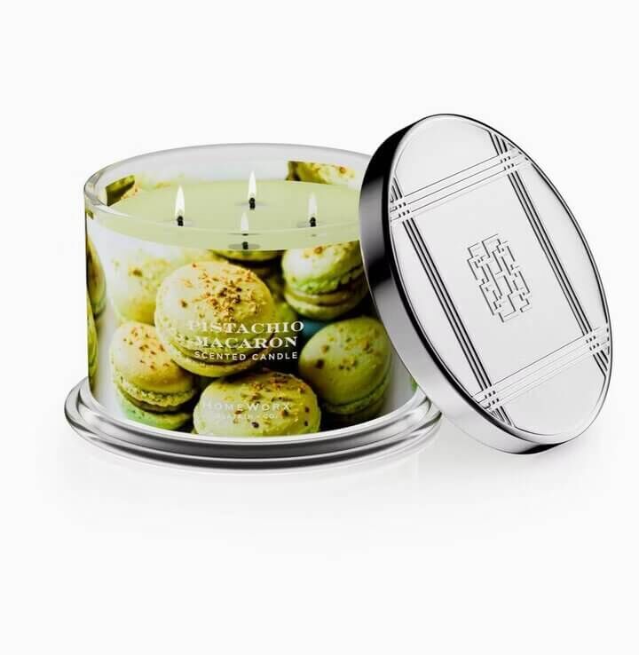 Pistachio Macaron 510g (4-Docht) Essen, Süßigkeiten