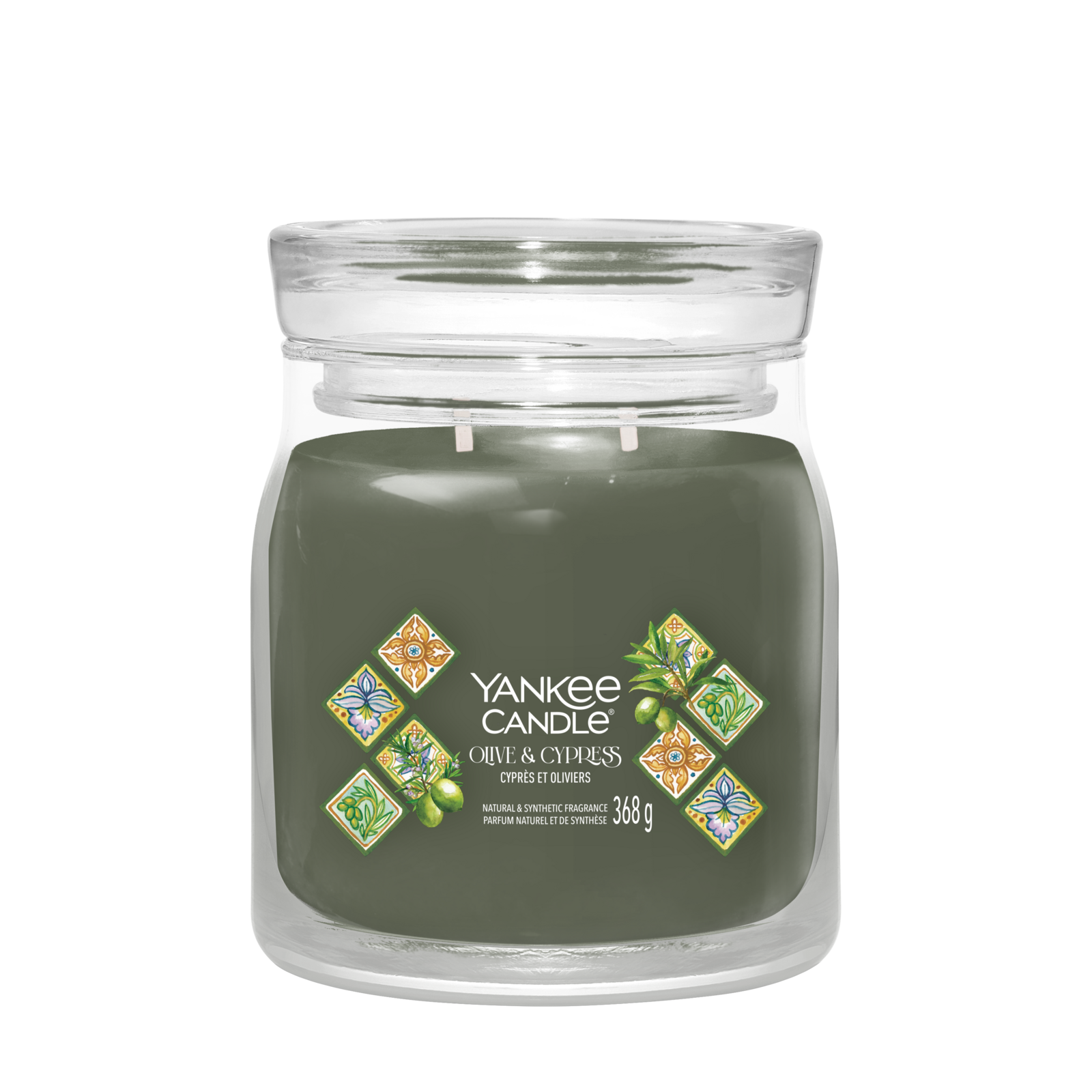 Olive & Cypress Signature Medium Jar 368g 2-Docht Olive & Cypress Signature Medium Jar 368g 2-Docht
