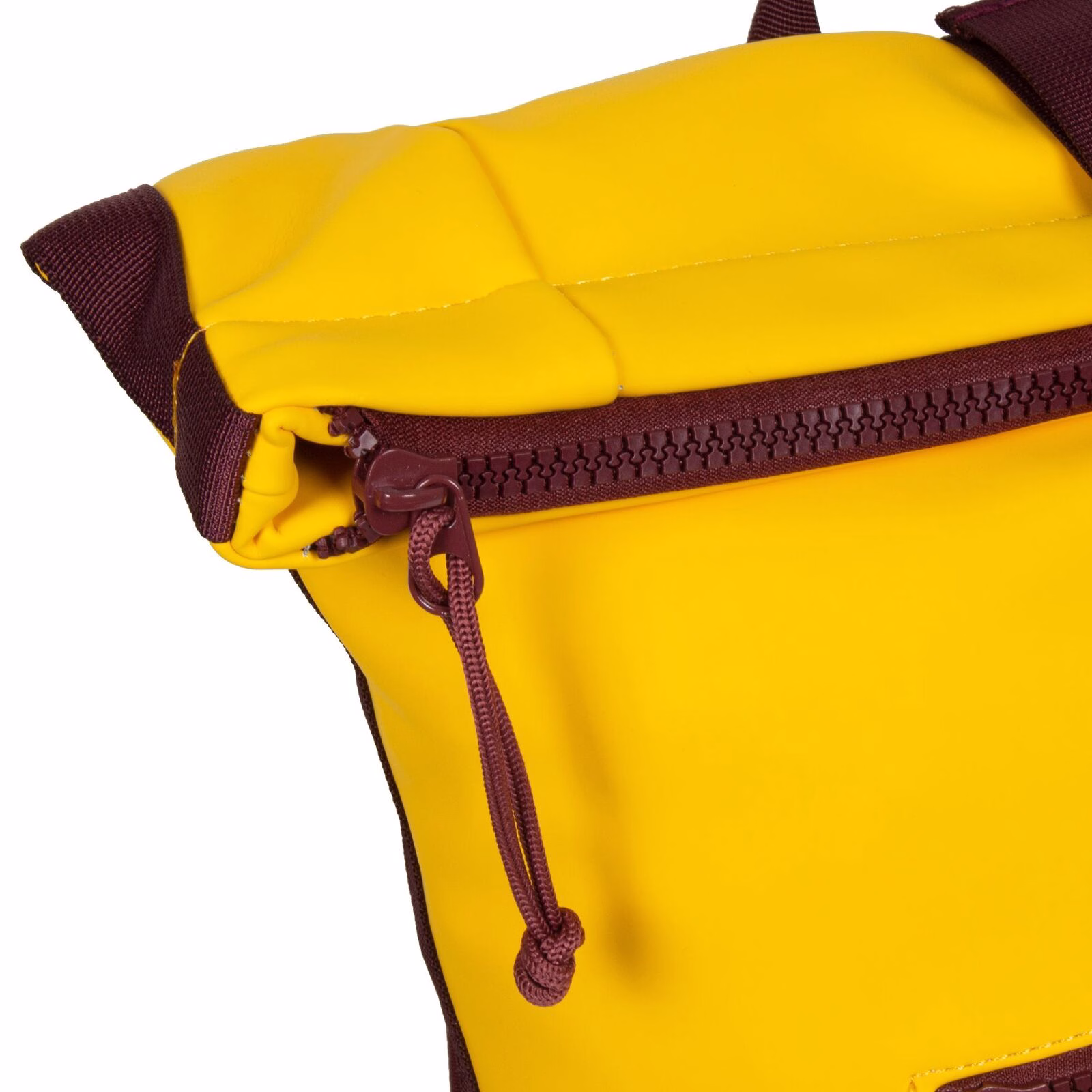 trZqNxsI Tim - New York Rolltop Rucksack gelb/burgund