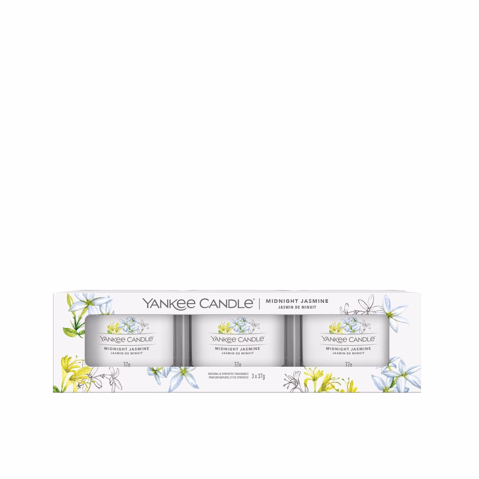 Midnight Jasmine 37g Glasvotivkerze 3er Pack