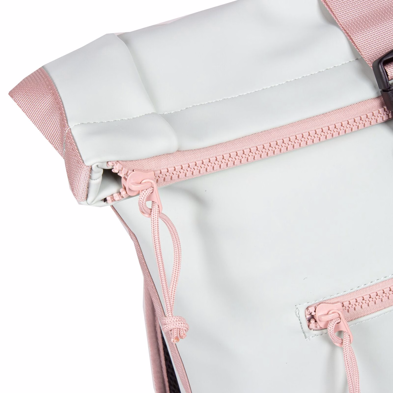 Tim - New York Rolltop Rucksack minzblau/hellrosa