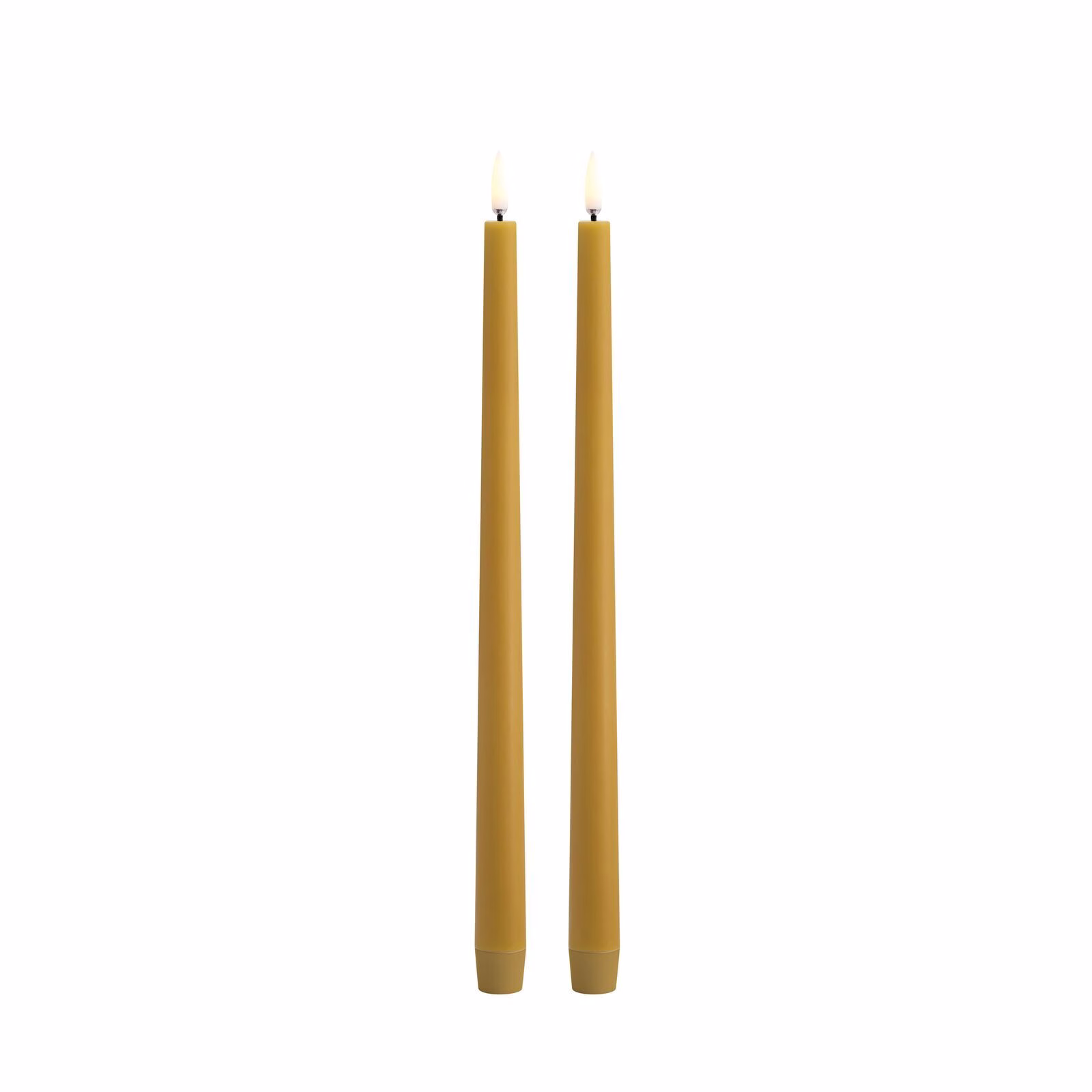 Uyuni-UL-TA-CY02332-2-Slim-Taper-Candles-large Uyuni LED Tafelkerze 32cm slim curry yellow 2 Stück