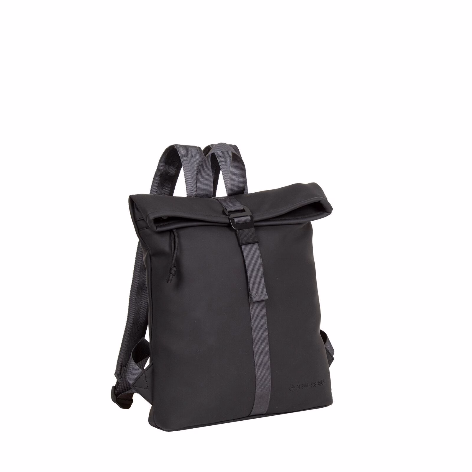 Tim - Los Angeles Rolltop Mini Rucksack schwarz