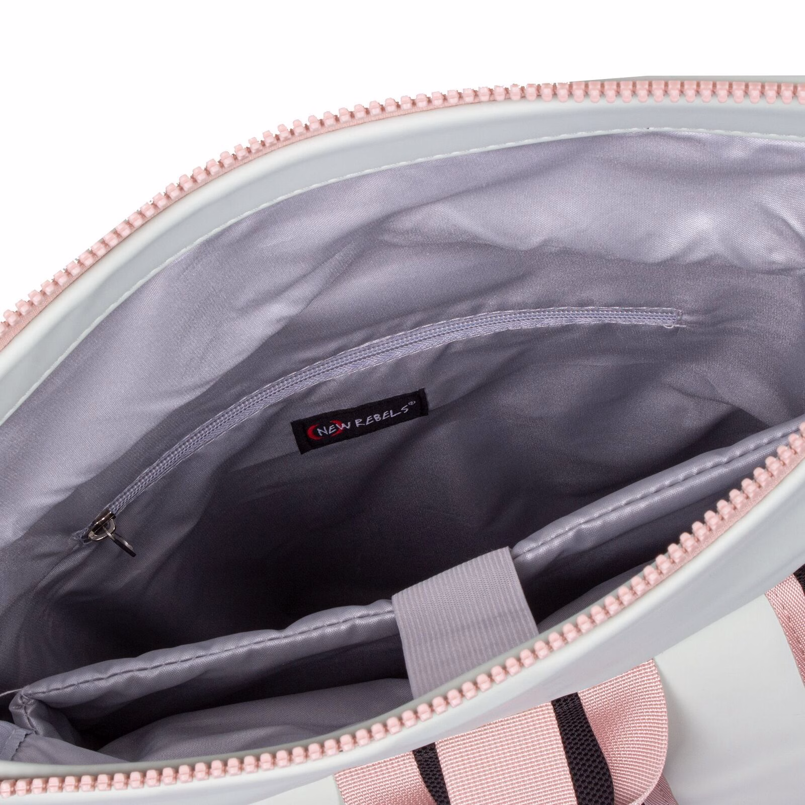Tim - New York Rolltop Rucksack minzblau/hellrosa