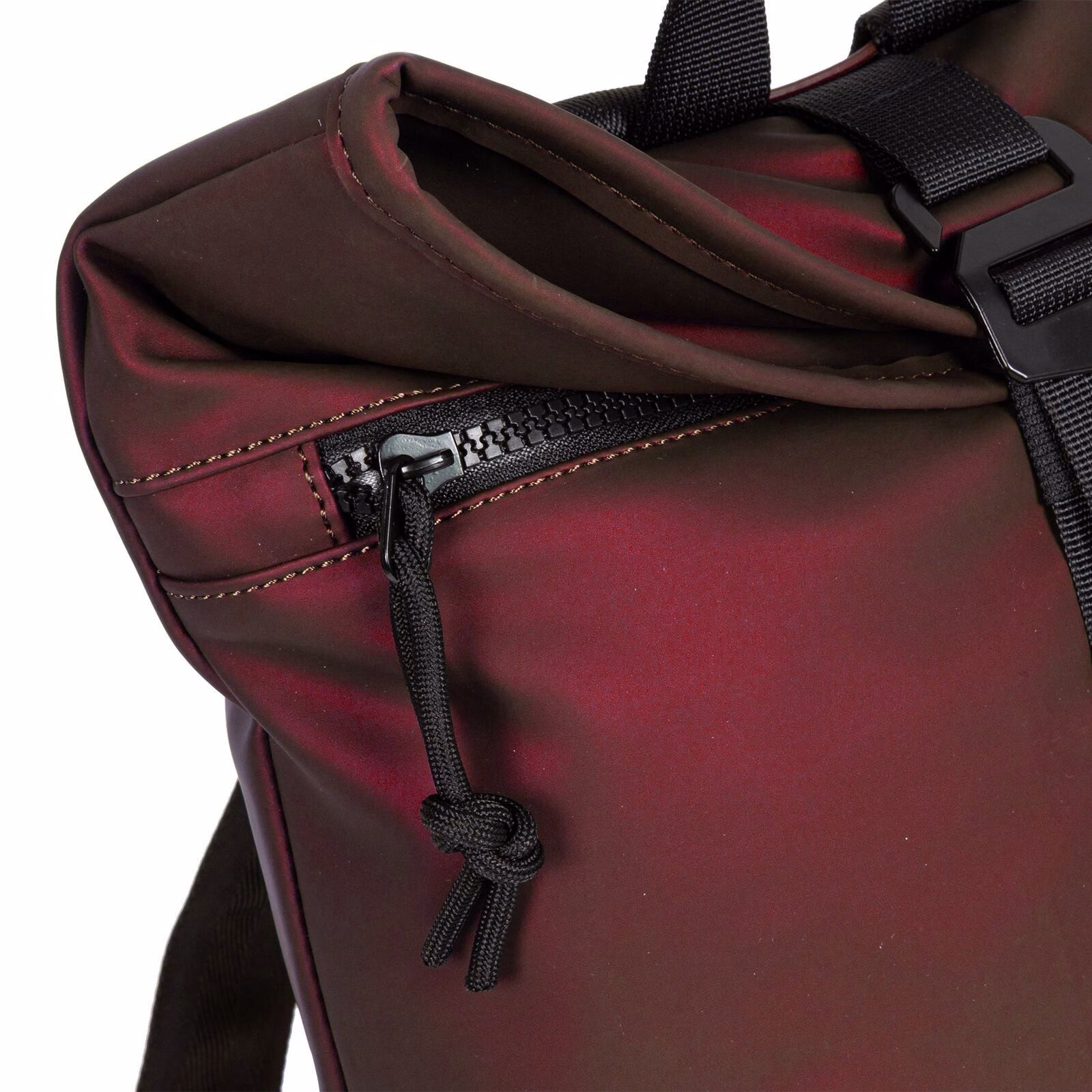 Mart - Los Angeles Rolltop Mini Rucksack burgund metallic