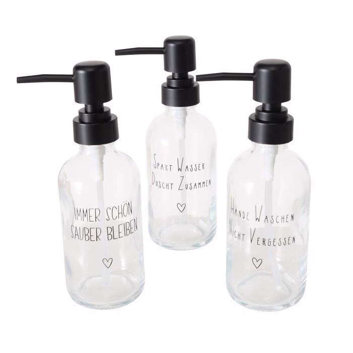 Seifenspender 250ml "Immer schön sauber bleiben"
