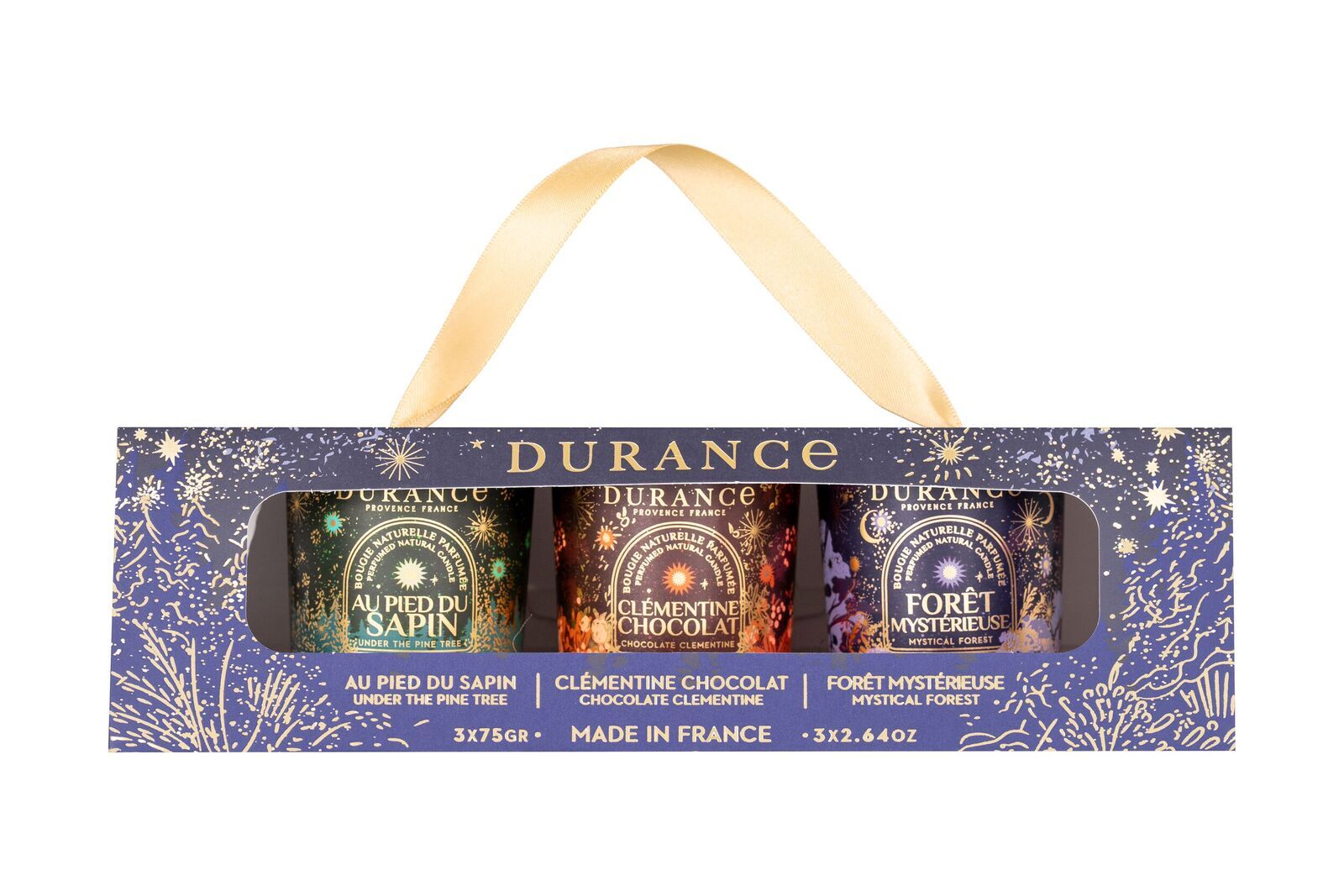 Kerzen Geschenkset 3x75g Am Tannenbaum / Clementine Schokolade / Mysteriöser Wald Tasche, Zubehör, Handtasche