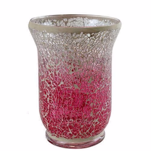 Pink-Fade-Smashed-Mosaic-Jar-Holder Pink Fade Smashed Mosaic Jar Holder