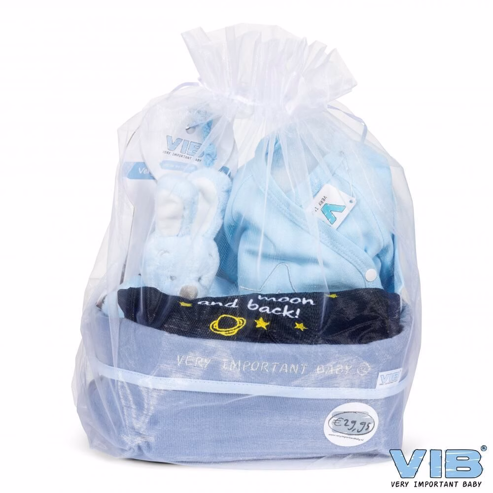 jungenbox2 Geschenkpaket für Babys Blau 4-teilig