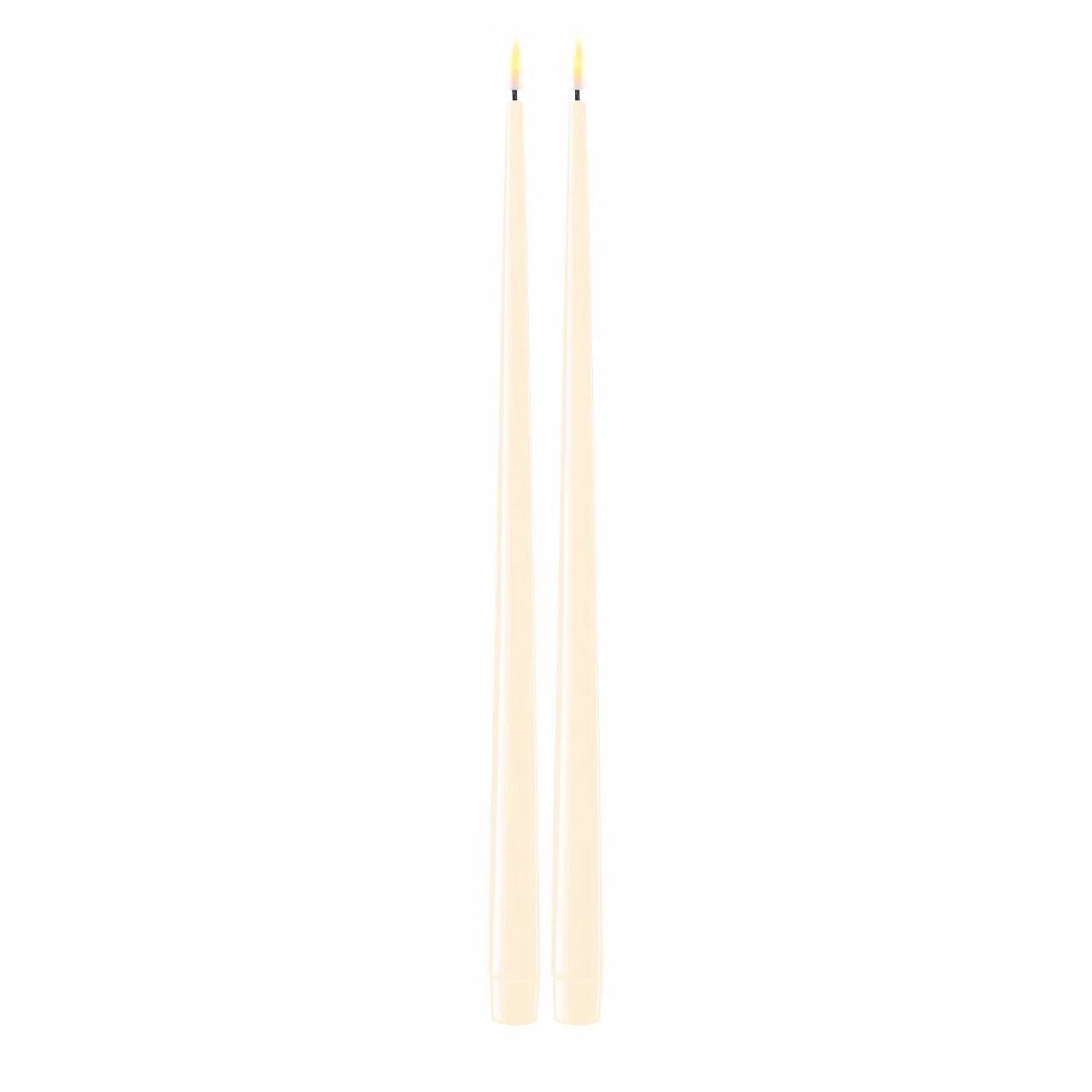 RF-K-0018 Stabkerze mit Lack LED 38 cm helles lila 2 Stück