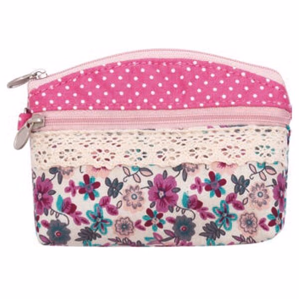 Patchwork Mini-Kosmetiktasche 062 nature rose