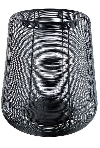 Lucerno35cm Windlicht Lucerno Metall schwarz 35cm