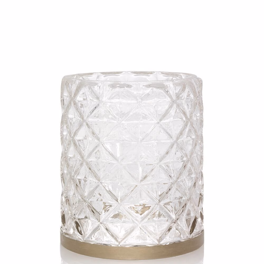 Langham - Jar Sleeve strukturiertes Glas mit Metallband - von Yankee Candle