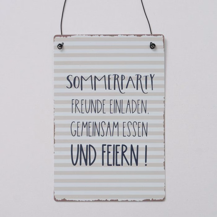 Schild Sommerparty
