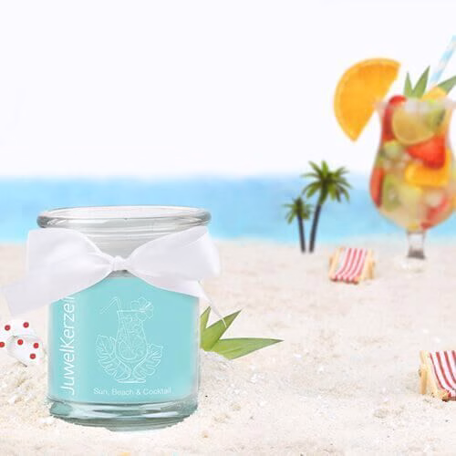 Sun-Beach-Cocktail-Juwelkerze-klein Sun, Beach & Cocktail (Ohrringe) 230g