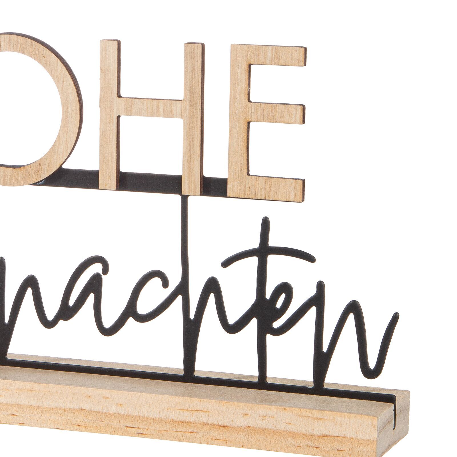 Deko Aufsteller Standrelief Frohe Weihnachten Text, Handschrift
