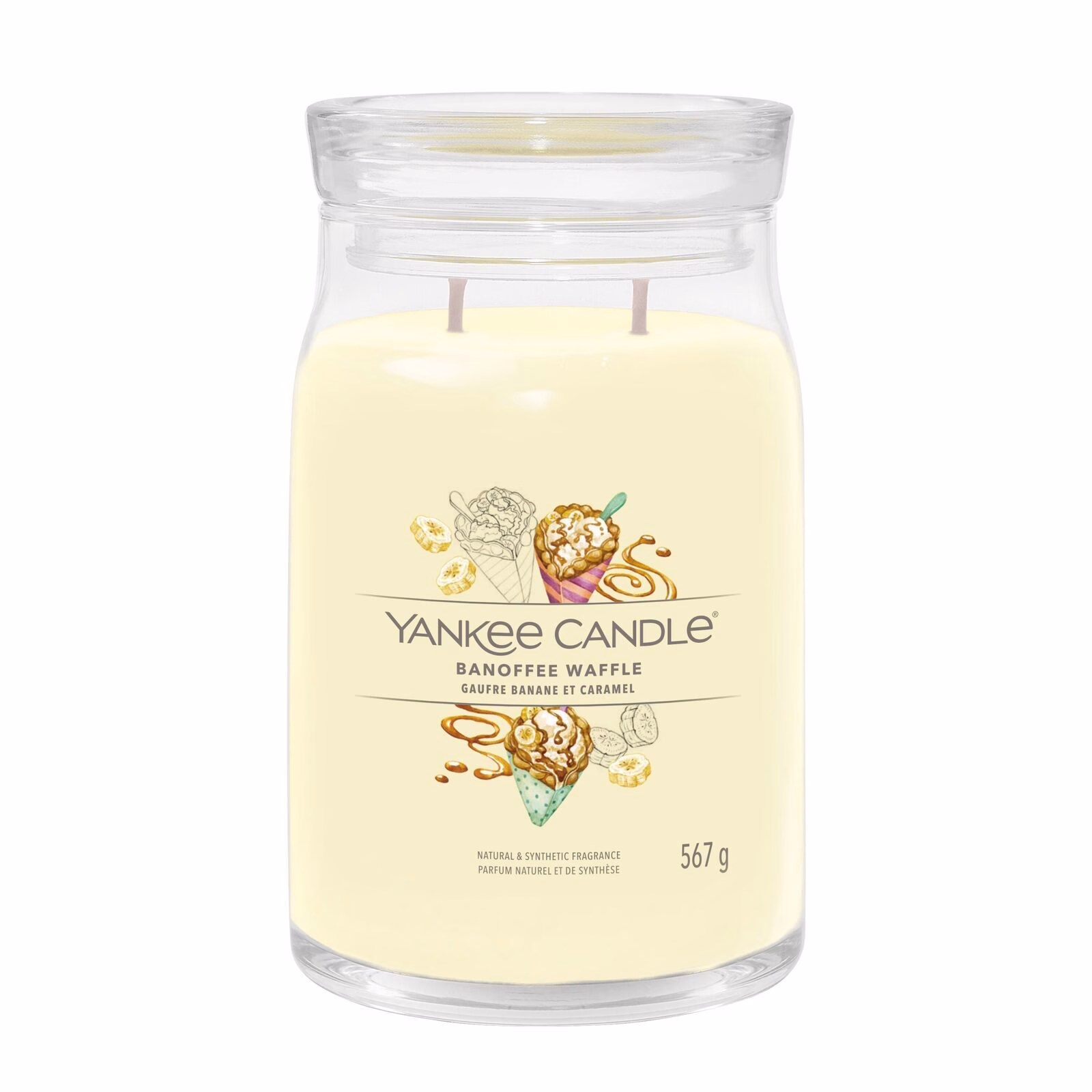 Banoffee Waffle Signature Large Jar 567g 2-Docht