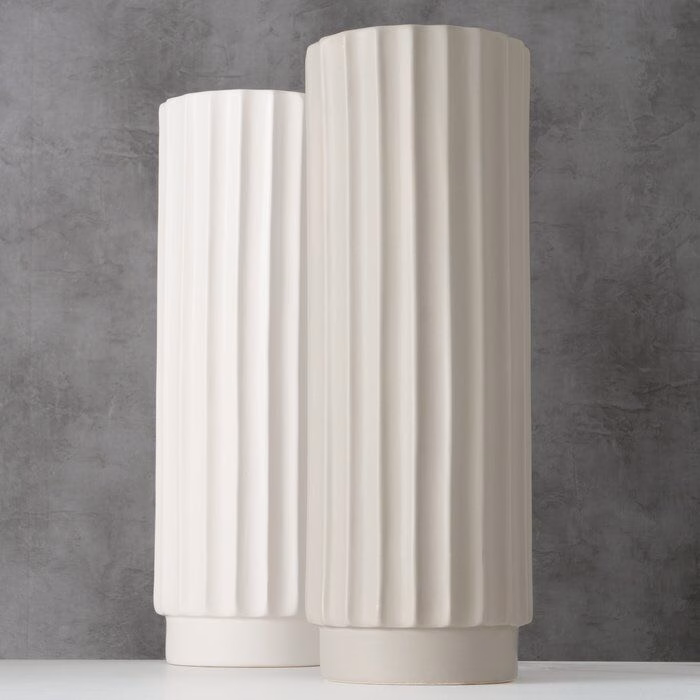 Vase Vianello Keramik weiß 41cm