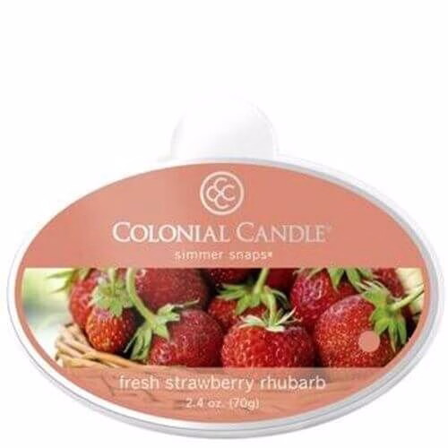 Colonial Candle Fresh Strawberry Rhubarb Simmer Snaps 70g