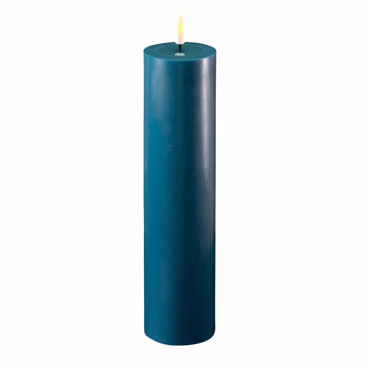 Stumpenkerze LED petrol 5 x 20cm