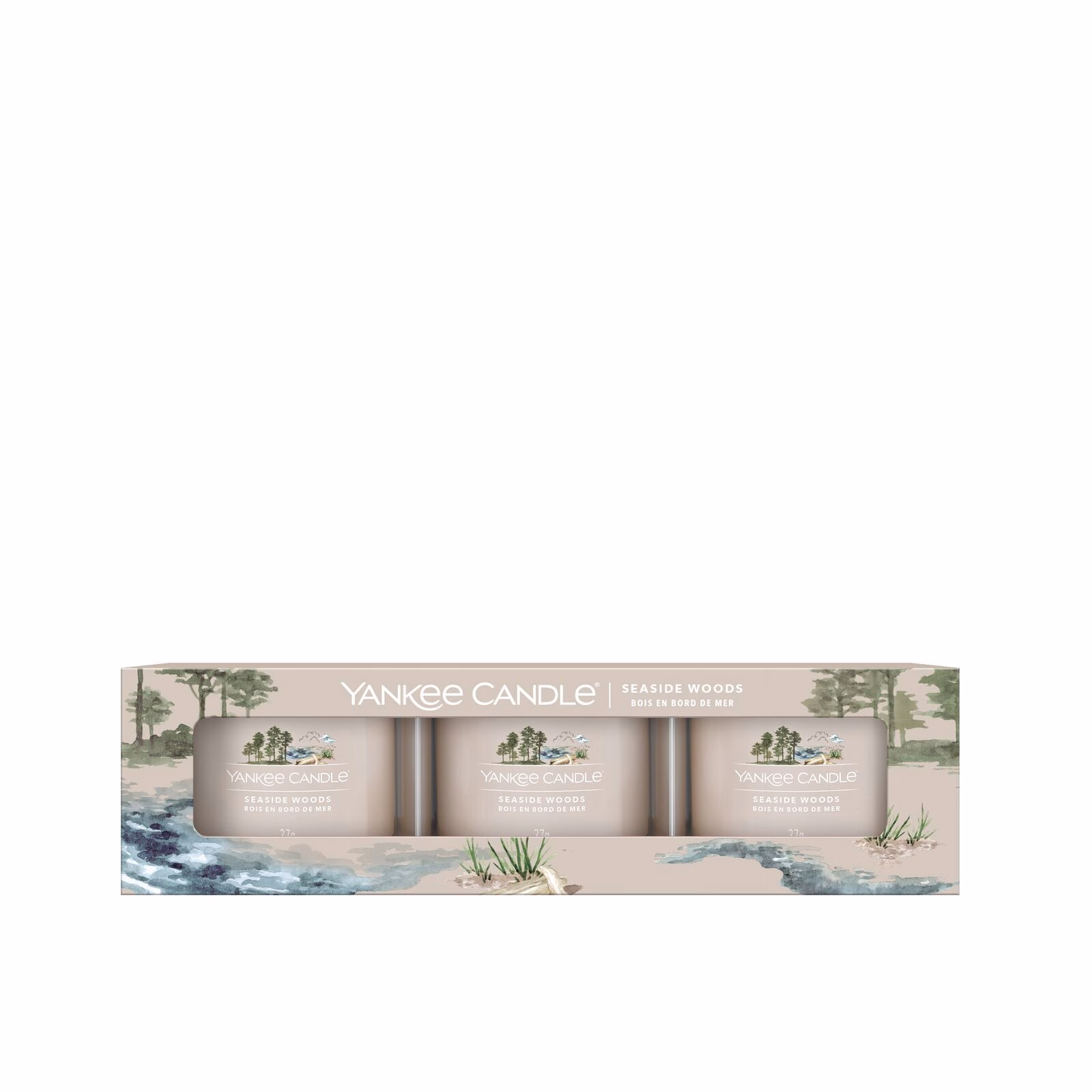 Signature-Filled-Votive_3-Pack_Seaside-Woods1 Seaside Woods 37g Glasvotivkerze 3er Pack
