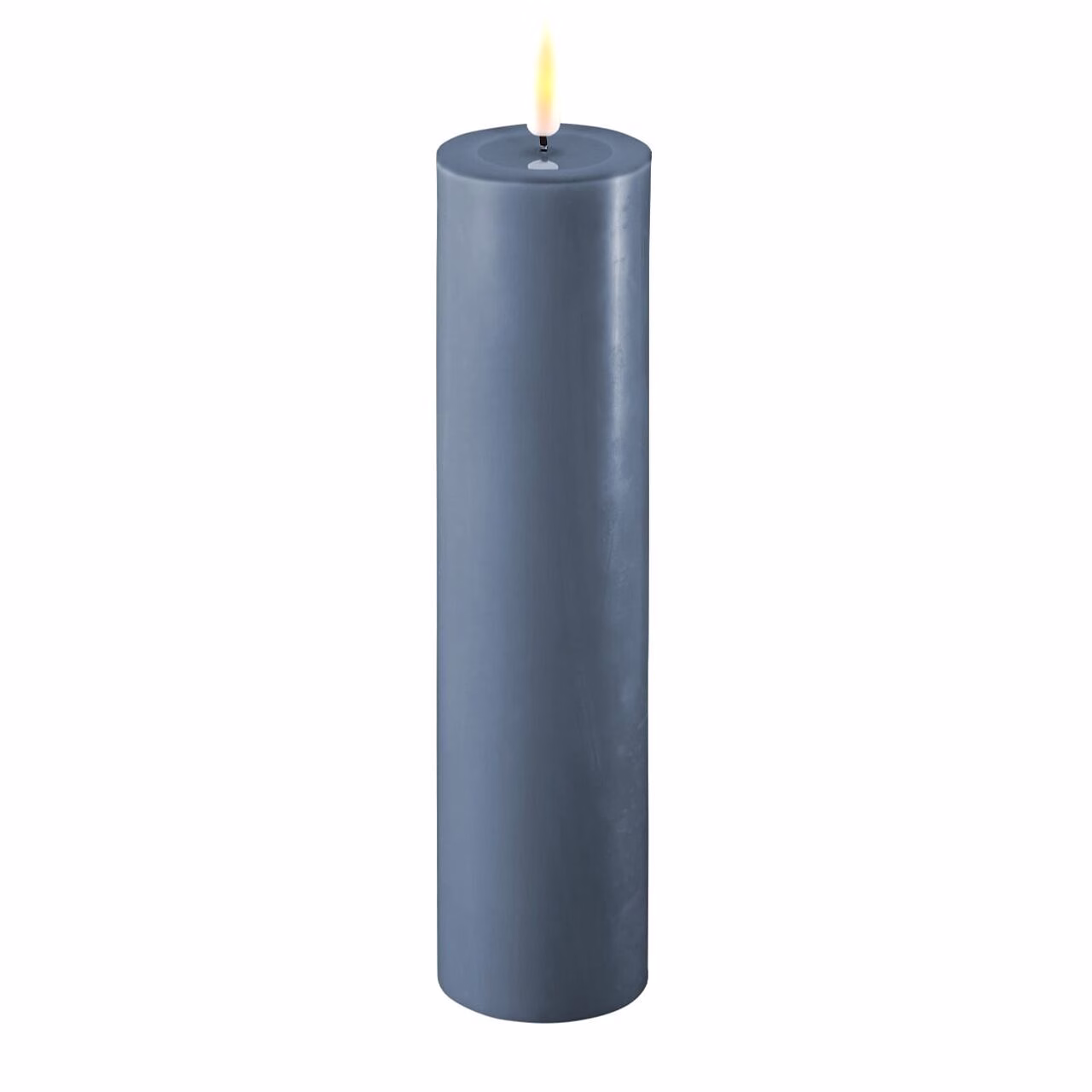 Stumpenkerze LED eisblau 5 x 20cm