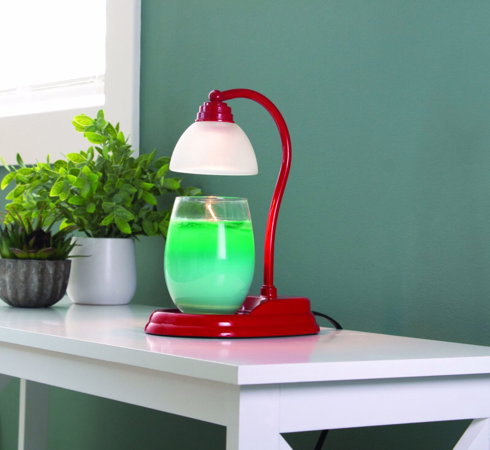 2897159520rot AURORA Lampe Kerzenwärmer rot