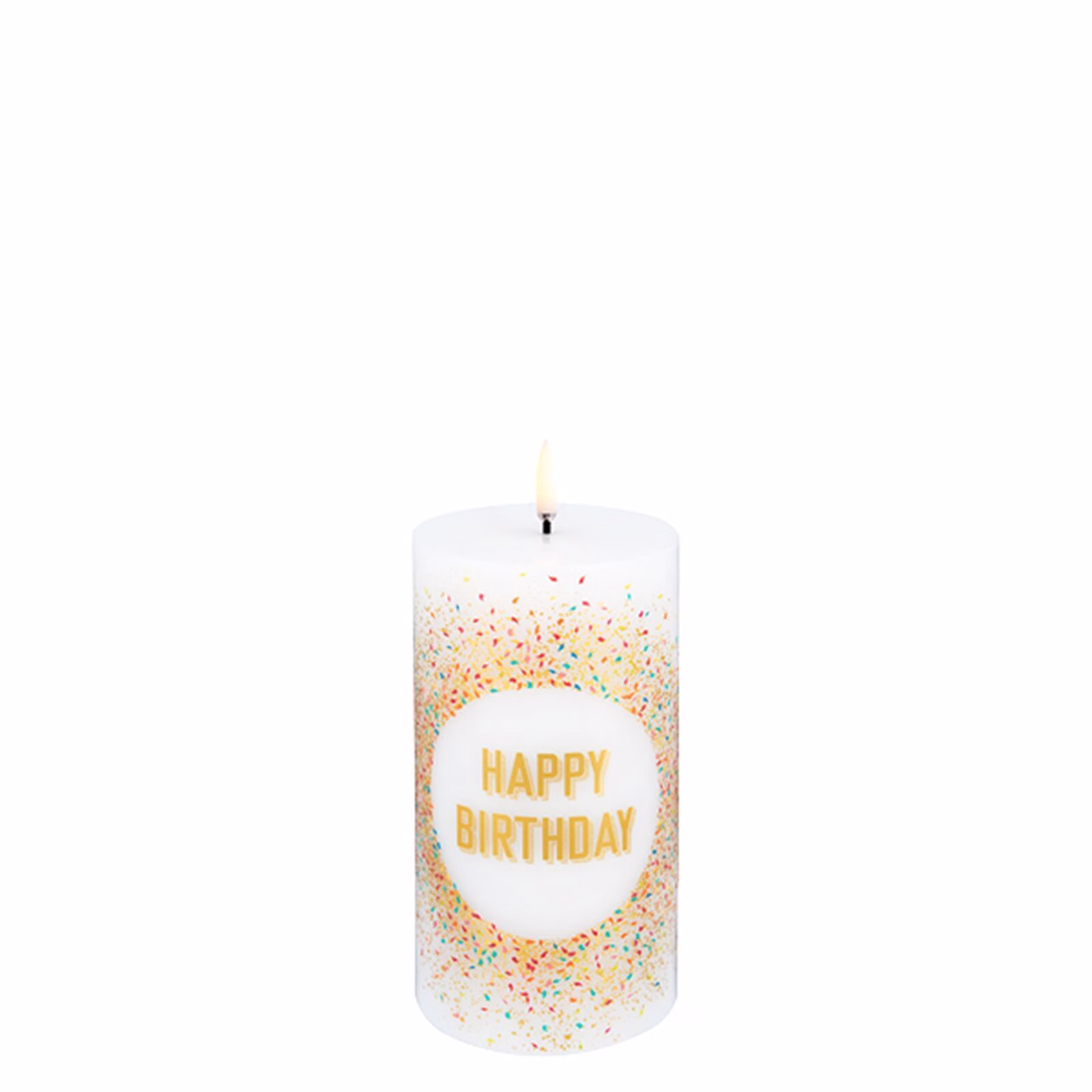 UL-30249otto Uyuni LED Stumpenkerze 7,8x15cm Birthday Candle white