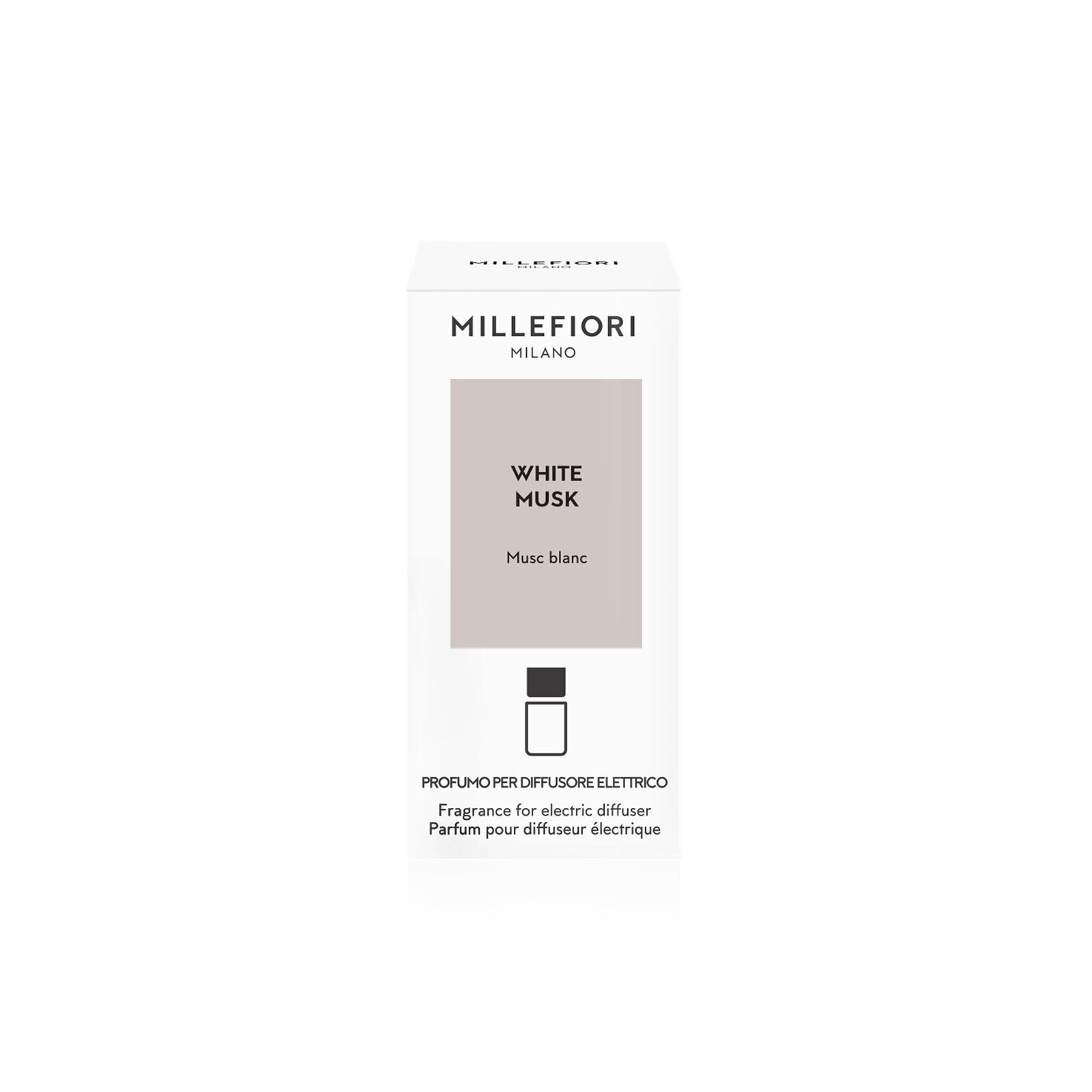 White Musk - Nachfüller für Millefiori Steckdosen Diffuser Seite, Text
