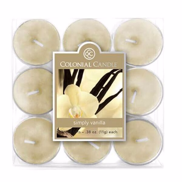 Colonial Candle - Simply Vanilla 9 Teelichte