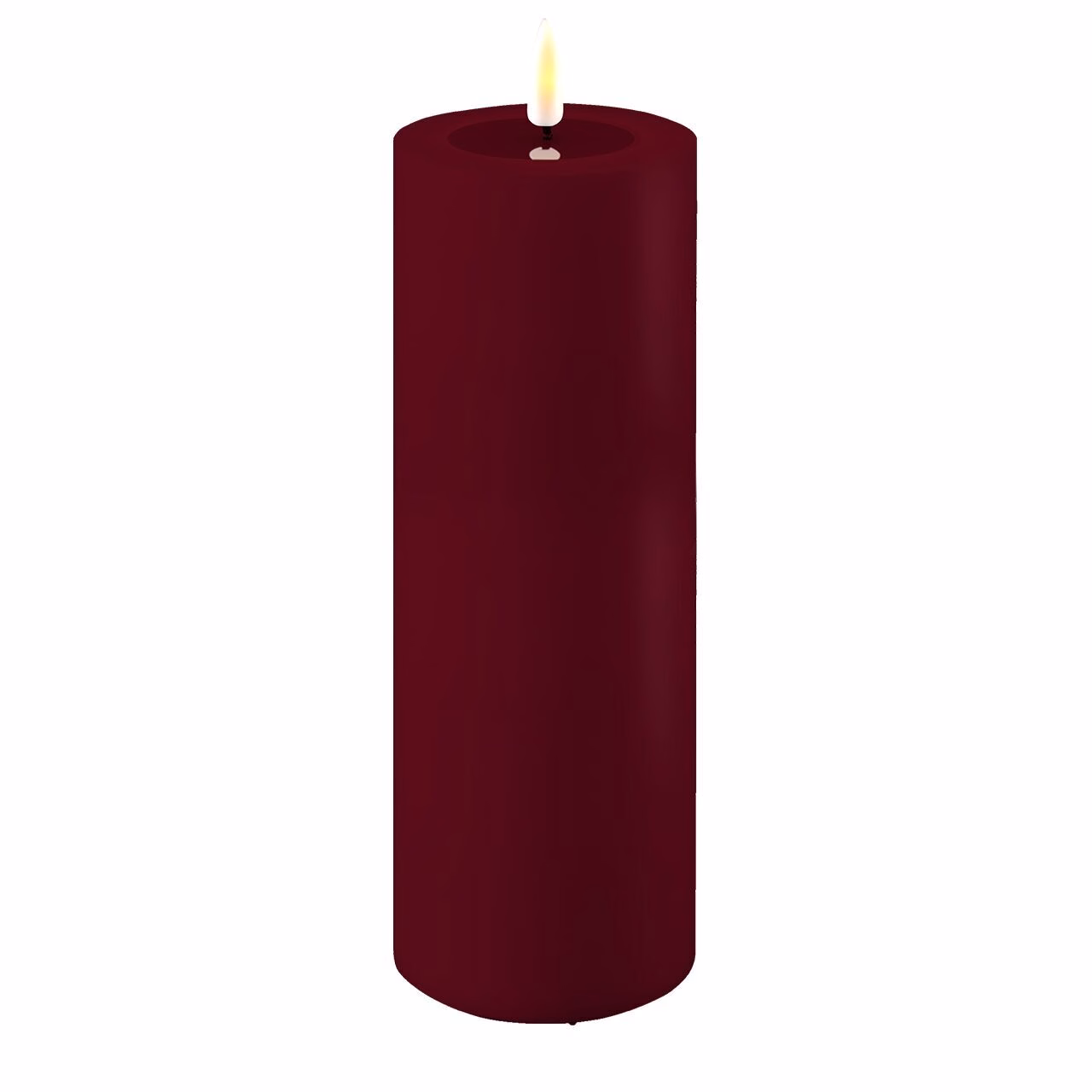 RF-UL-00041 Outdoor Stumpenkerze LED bordeaux 7,5 x 20cm