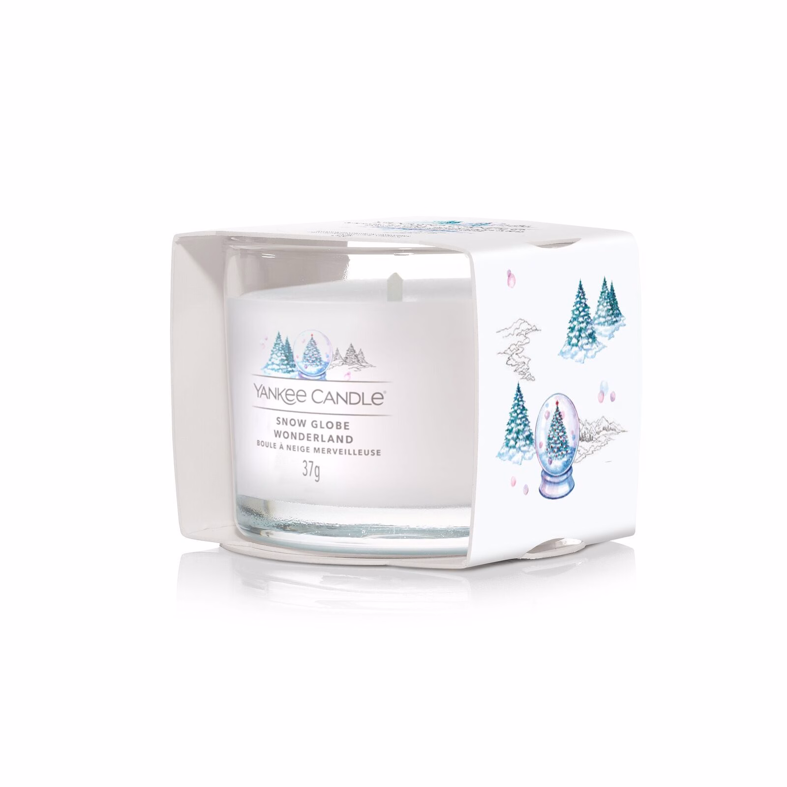 Single-Filled-Votive_Angled_Snowglobe-Wonderland_1 Snow Globe Wonderland 37g