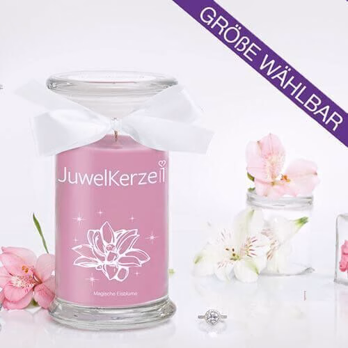 JuwelKerze Magische Eisblume (Ring) 380g
